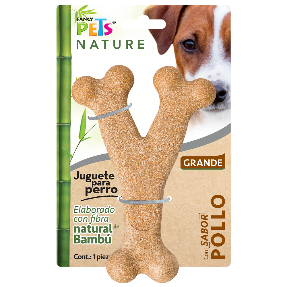 JUGUETE HUESO GDE TRIPLE DE BAMBU SABOR POLLO NATURE
FL9307